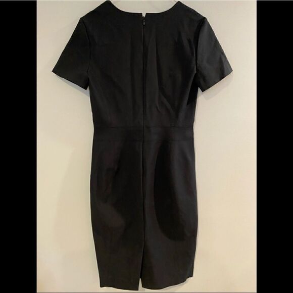 DKNY STRETCHY FITTED V NECK SHORT SLEEVE DRESS 6 - Picture 3 of 6